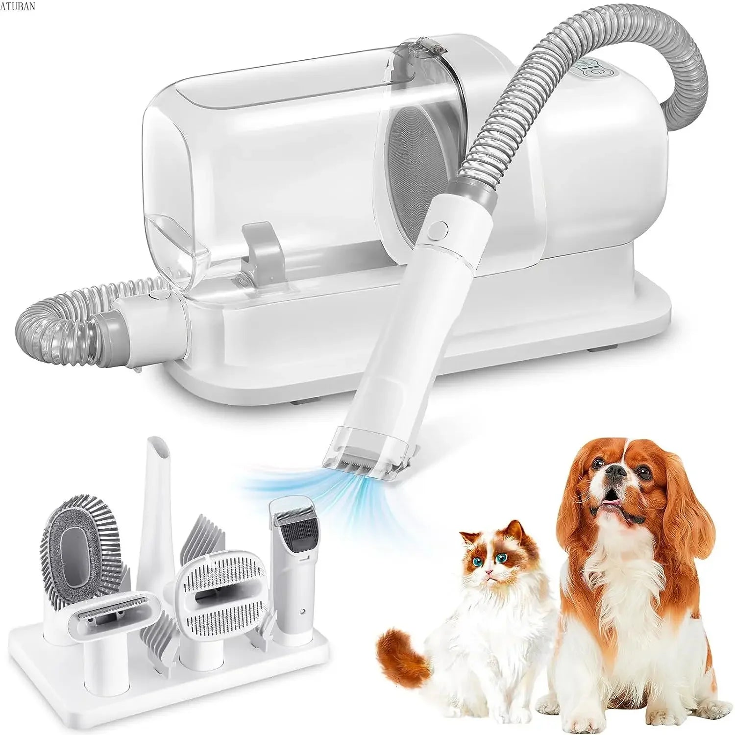 Aspiradora para perros y kit de aseo para mascotas con capacidad de 2,3 L