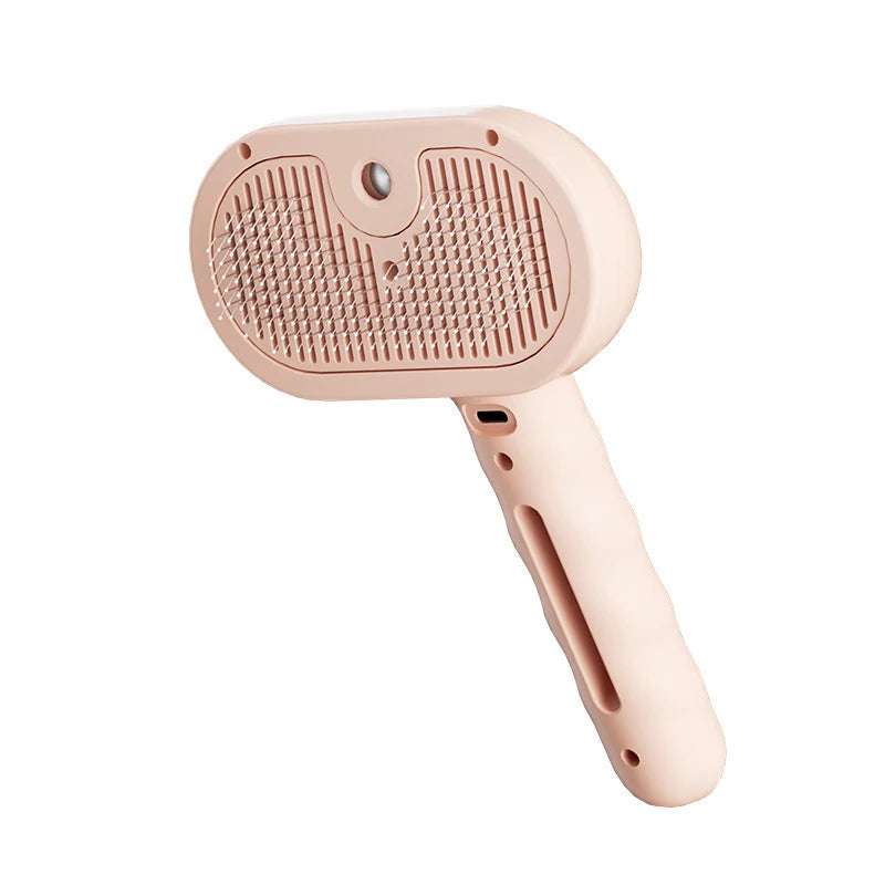 Peine de vapor para perros, cepillo de masaje para mascotas, carga USB