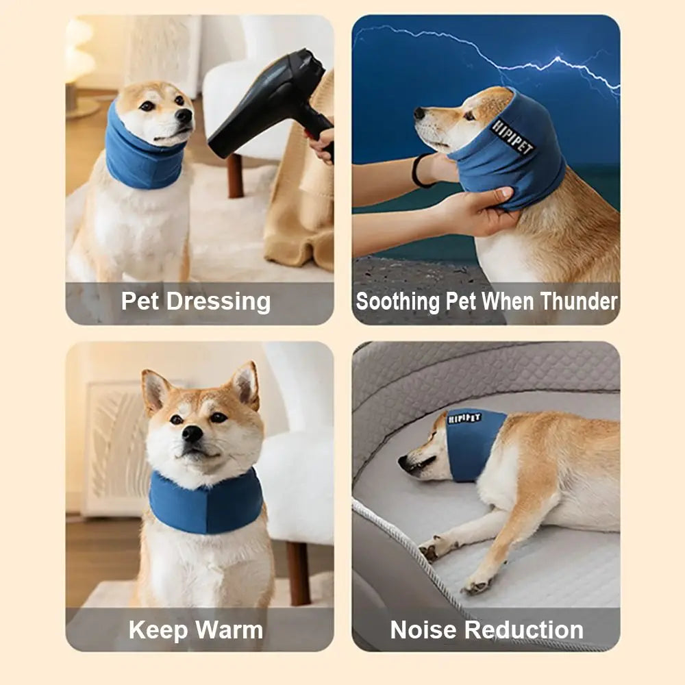 Orejeras para el cuidado de perros, suaves, cálidas y a prueba de ruido, gorro de tela para mascotas, para el aseo, el baño, el secado y la funda para mascotas.